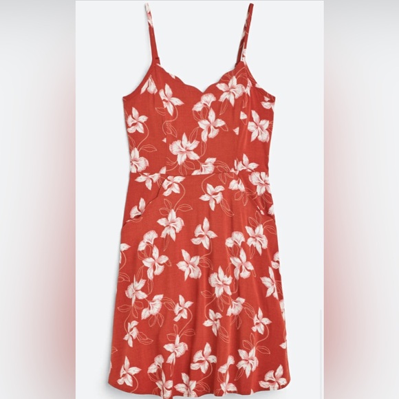 41 Hawthorn Dresses & Skirts - Beatriz Scallop Detail Dress by 41 Hawthorn, sz M, burnt orange